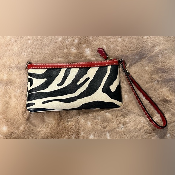 Dooney & Bourke Zebra Print Wristlet - Picture 2 of 3